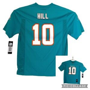 Miami Dolphins Tyreek Hill NFL Team Apparel 10 Youth Jersey Aqua Large 14/16 NEW